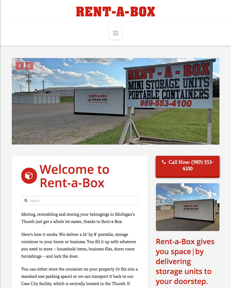 Rent-A-Box homepage