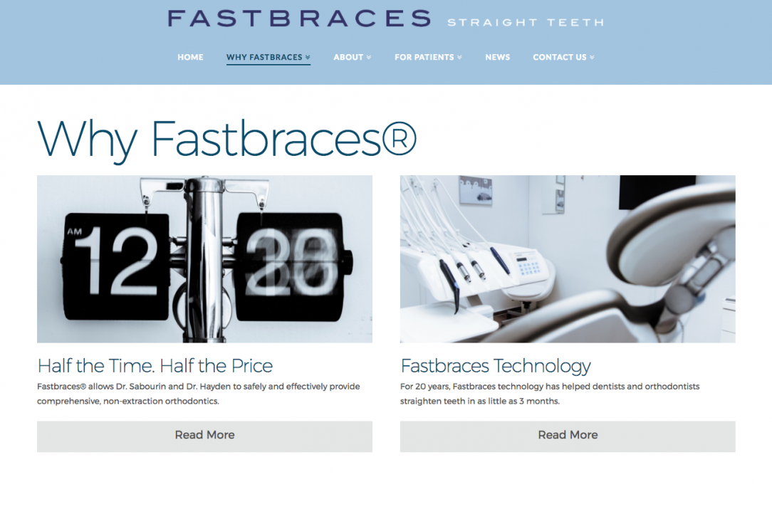 New Fastbraces homepage